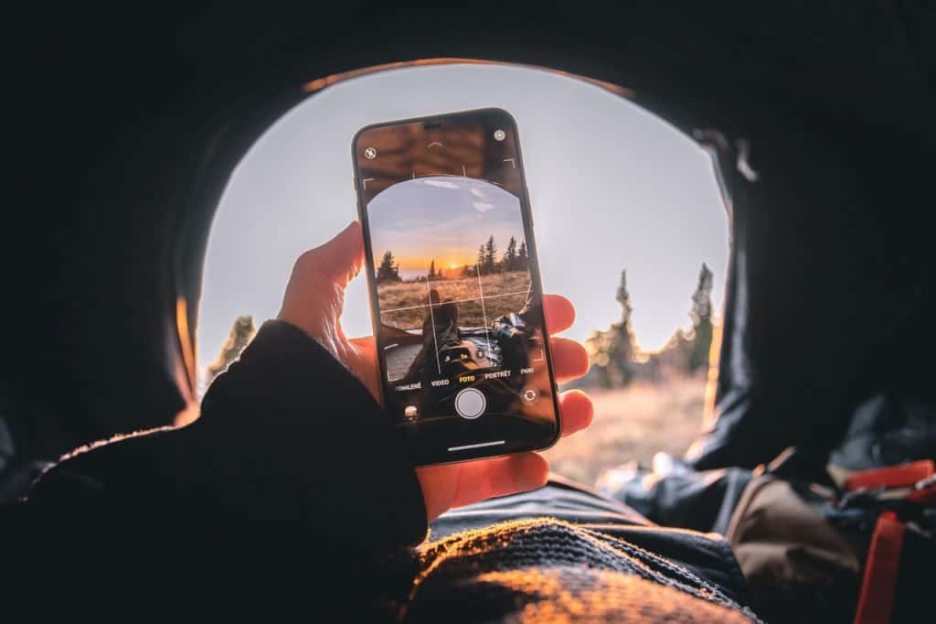 Smartphone Photography in Tent