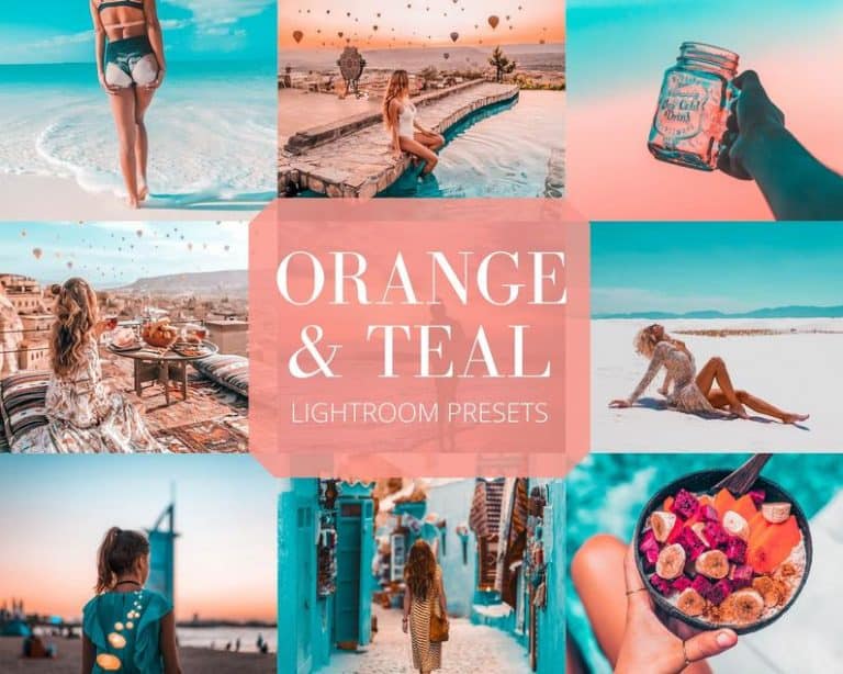 Orange and Teal Lightroom Mobile Preset 8 Pack